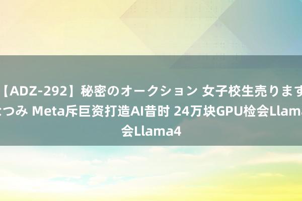 【ADZ-292】秘密のオークション 女子校生売ります なつみ Meta斥巨资打造AI昔时 24万块GPU检会Llama4