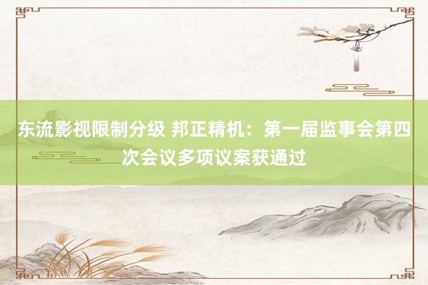 东流影视限制分级 邦正精机：第一届监事会第四次会议多项议案获通过
