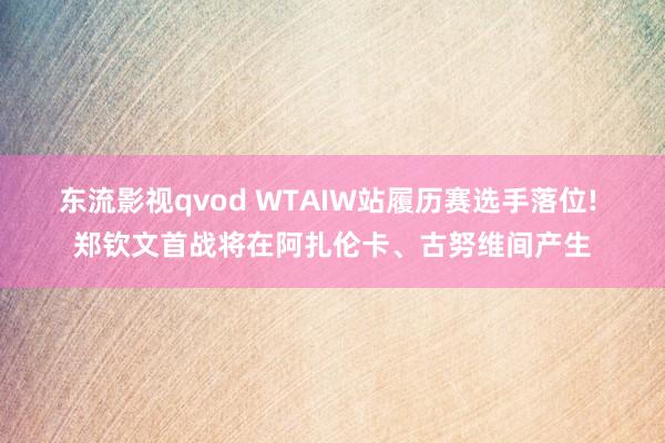 东流影视qvod WTAIW站履历赛选手落位! 郑钦文首战将在阿扎伦卡、古努维间产生